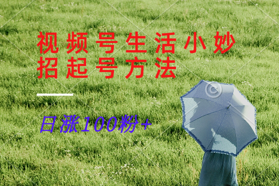视频号生活小妙招分享赛道， 起号涨粉新方法，日涨100粉壹加壹聊项目站壹加壹聊项目