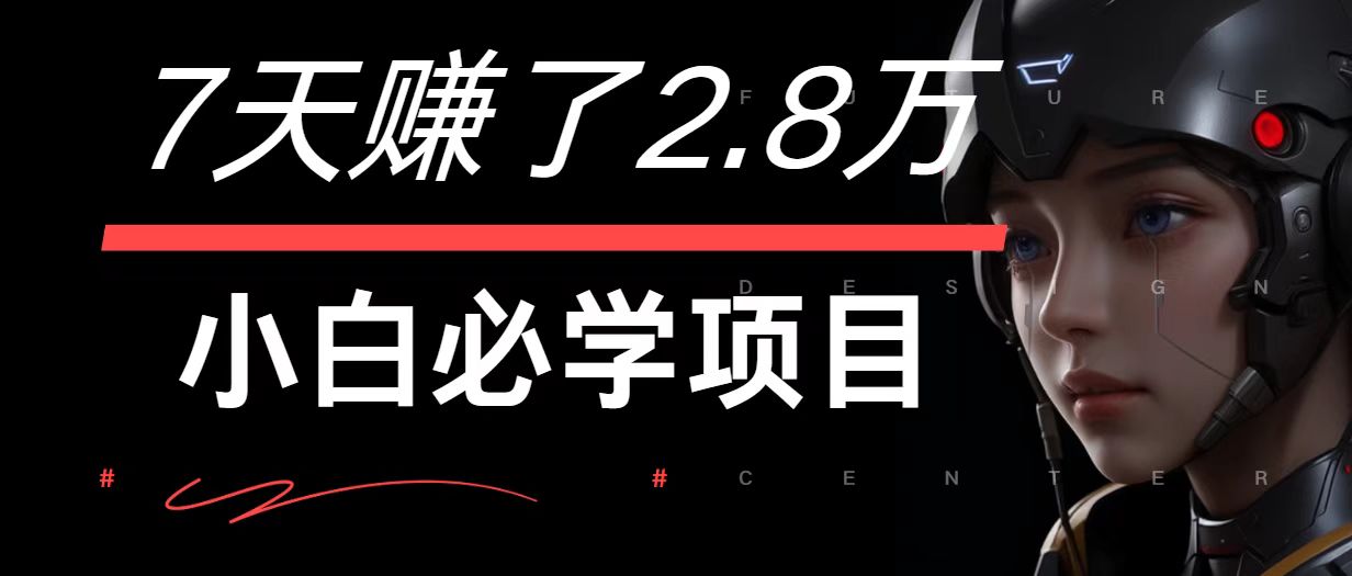 7天赚了2.8万！每单利润最少500+，轻松月入7万+小白有手就行壹加壹聊项目站壹加壹聊项目