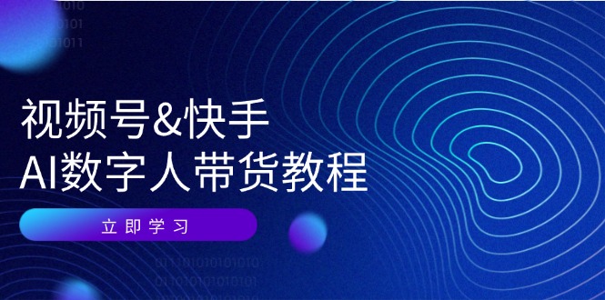 （12470期）视频号&快手-AI数字人带货教程：认知、技术、运营、拓展与资源变现壹加壹聊项目站壹加壹聊项目