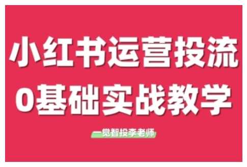 小红书运营投流，小红书广告投放从0到1的实战课，学完即可开始投放壹加壹聊项目站壹加壹聊项目