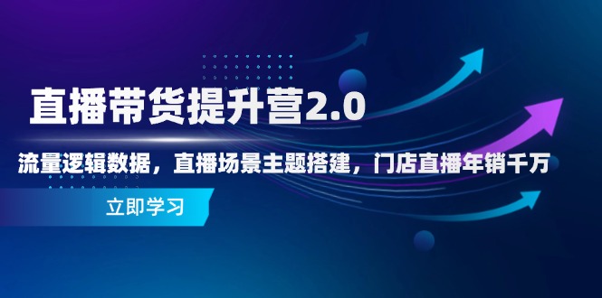 直播带货提升营2.0：流量逻辑数据，直播场景主题搭建，门店直播年销千万壹加壹聊项目站壹加壹聊项目