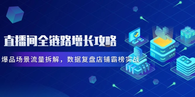 直播间全链路增长攻略，爆品场景流量拆解，数据复盘店铺霸榜实战壹加壹聊项目站壹加壹聊项目