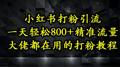 小红书打粉引流，一天轻松500+精准流量，大佬都在用的打粉教程壹加壹聊项目站壹加壹聊项目