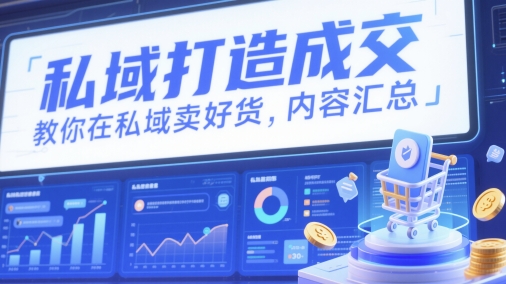 私域打造成交，教你在私域卖好货，内容汇总壹加壹聊项目站壹加壹聊项目
