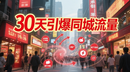 30天引爆同城流量：团购篇 认知篇 流量篇 来客篇 达人篇 老板人设IP篇 投流篇壹加壹聊项目站壹加壹聊项目