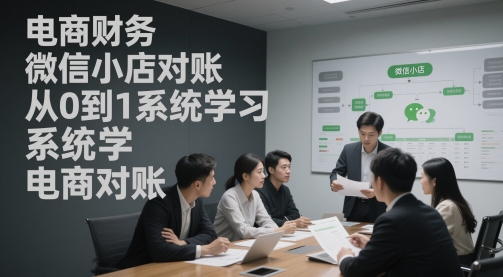 电商财务微信小店对账，从0到1系统学习电商对账壹加壹聊项目站壹加壹聊项目