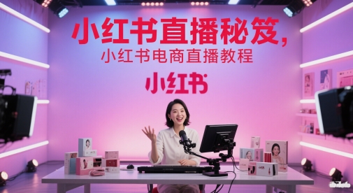 小红书直播秘笈，小红书电商直播教程壹加壹聊项目站壹加壹聊项目