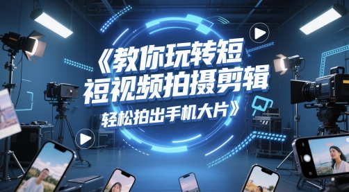 教你玩转短视频拍摄剪辑，轻松拍出手机大片壹加壹聊项目站壹加壹聊项目