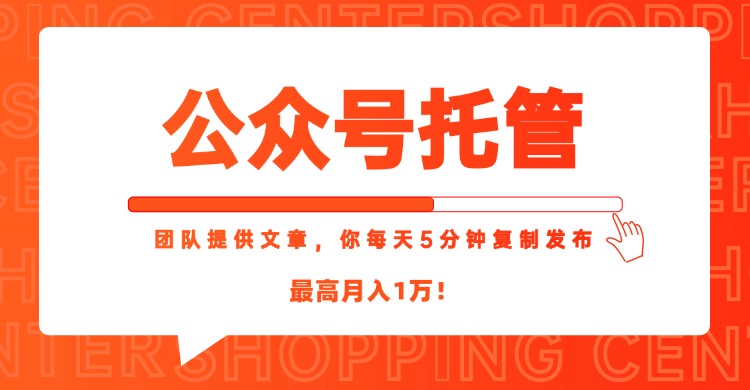 【公众号托管 】我提供文章，你每天５分钟复制发布，最高月入1W壹加壹聊项目站壹加壹聊项目