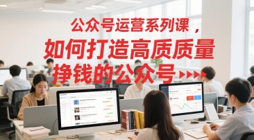 公众号运营系列课，如何打造高质量挣钱的公众号壹加壹聊项目站壹加壹聊项目