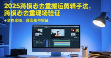 2025跨模态去重搬运剪辑手法，跨模态去重现场验证 +全程实操，真实账号验证壹加壹聊项目站壹加壹聊项目