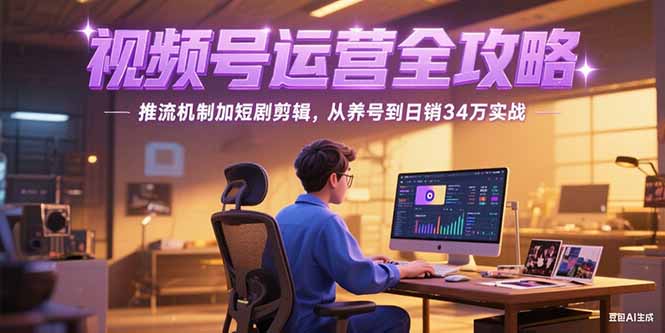 2025视频号运营全攻略，推流机制加短剧剪辑，从养号到日销34万实战壹加壹聊项目站壹加壹聊项目