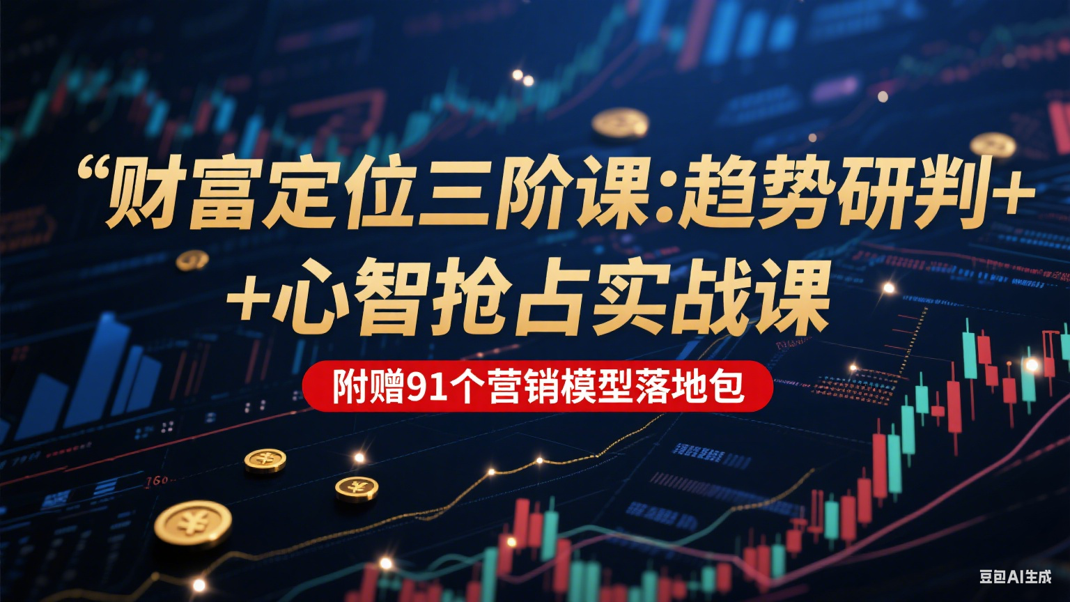 财富定位三阶：趋势研判 + 心智抢占实战课，附赠91个营销模型落地包壹加壹聊项目站壹加壹聊项目