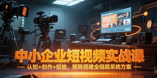中小企业短视频实战课，认知+创作+投放，矩阵搭建全链路系统方案壹加壹聊项目站壹加壹聊项目