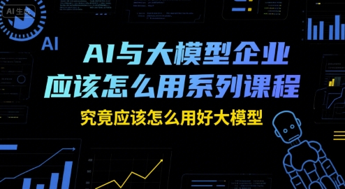 AI与大模型企业应该怎么用系列课程，究竟应该怎么用好大模型壹加壹聊项目站壹加壹聊项目