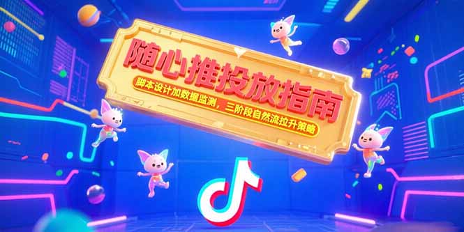 随心推投放指南，脚本设计加数据监测，三阶段自然流拉升策略壹加壹聊项目站壹加壹聊项目