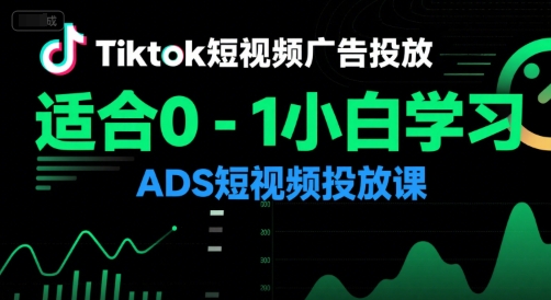 Tiktok短视频广告投放，适合0-1小白学习ADS短视频投放课壹加壹聊项目站壹加壹聊项目