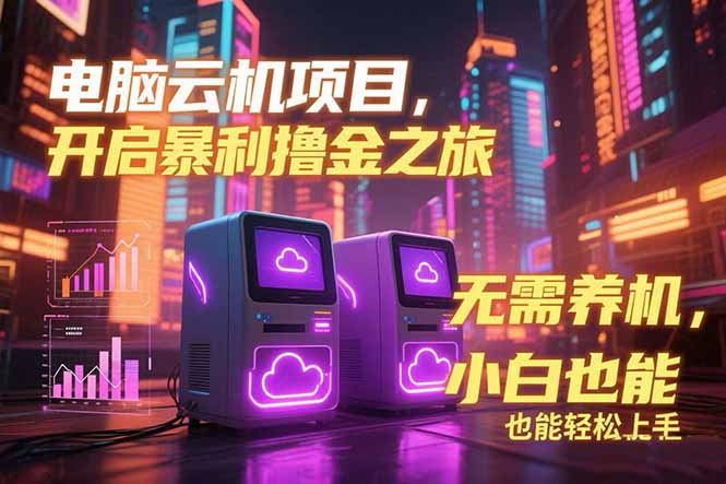 电脑云机项目 暴力撸金玩法，不需要养机 配置没有要求 单机100个窗口一…壹加壹聊项目站壹加壹聊项目