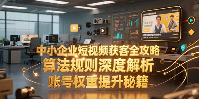 中小企业短视频获客全攻略，算法规则深度解析，账号权重提升秘籍壹加壹聊项目站壹加壹聊项目