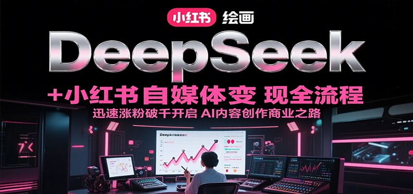 DeepSeek绘画+小红书自媒体变现全流程，迅速涨粉破千开启AI内容创作商业之路壹加壹聊项目站壹加壹聊项目