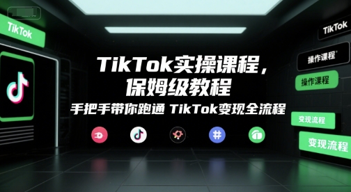 TikTok实操课程，保姆级教程，手把手带你跑通TikTok变现全流程壹加壹聊项目站壹加壹聊项目