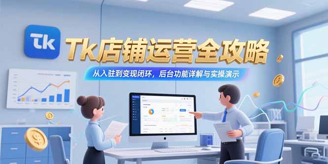 Tk店铺运营全攻略，从入驻到变现闭环，后台功能详解与实操演示壹加壹聊项目站壹加壹聊项目