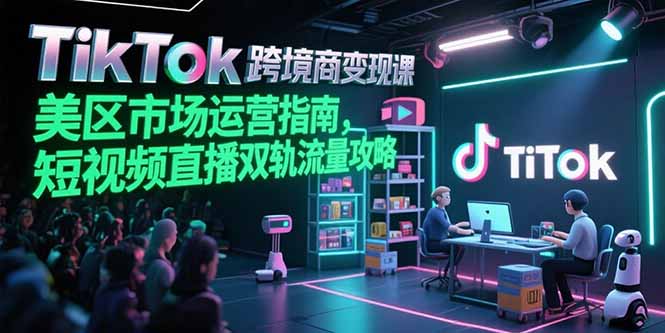 TikTok跨境电商变现课，美区市场运营指南，短视频直播双轨流量攻略壹加壹聊项目站壹加壹聊项目