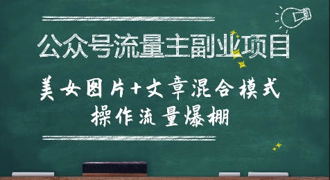 公众号流量主副业项目，美女图片+文章混合模式操作流量爆棚壹加壹聊项目站壹加壹聊项目