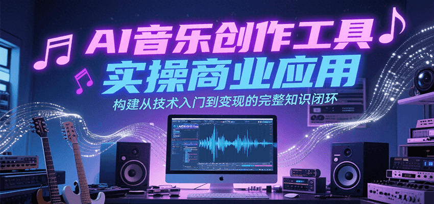 AI音乐创作工具实操商业应用，构建从技术入门到变现的完整知识闭环壹加壹聊项目站壹加壹聊项目