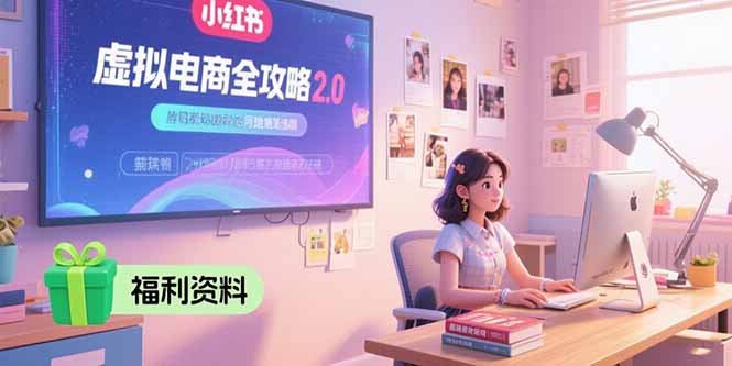 虚拟电商全攻略2.0，开店选品实操流程，账号定位、货源发布、笔记发布技巧壹加壹聊项目站壹加壹聊项目
