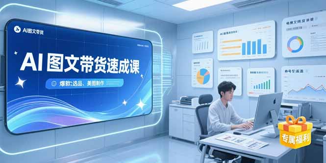 AI图文带货速成课，养号引流秘籍，爆款选品策略，美图制作全流程壹加壹聊项目站壹加壹聊项目