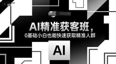 AI精准获客班，0基础小白也能快速获取精准人群壹加壹聊项目站壹加壹聊项目