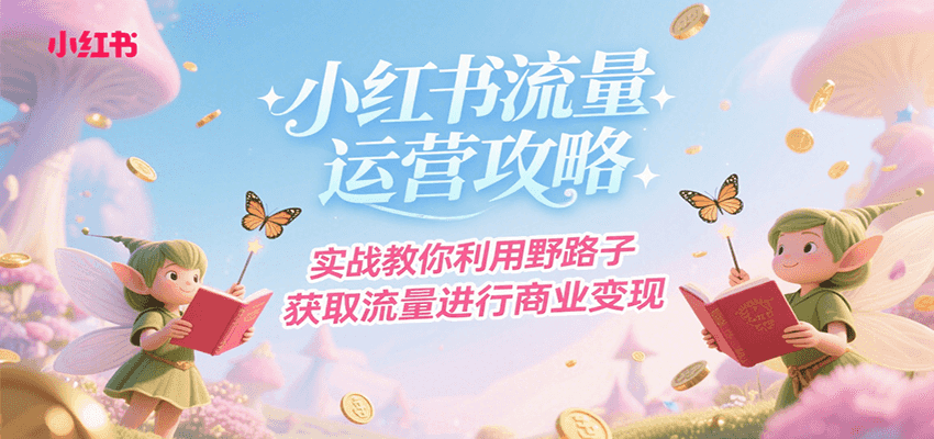 小红书流量运营攻略，实战教你利用野路子获取流量进行商业变现壹加壹聊项目站壹加壹聊项目