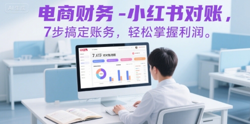 电商财务-小红书对账，7步搞定账务，轻松掌握利润壹加壹聊项目站壹加壹聊项目